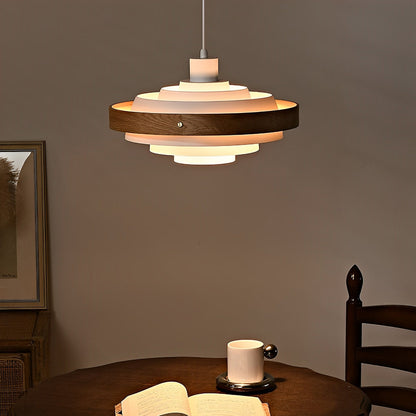 Modern Minimalist Shaded Drum Pendant Light