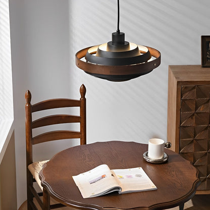 Modern Minimalist Shaded Drum Pendant Light