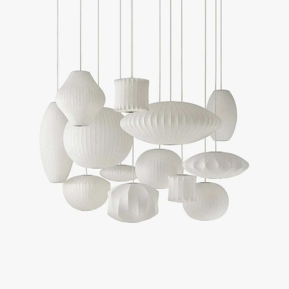 Minimalist White Bubble Hanging Pendant Light