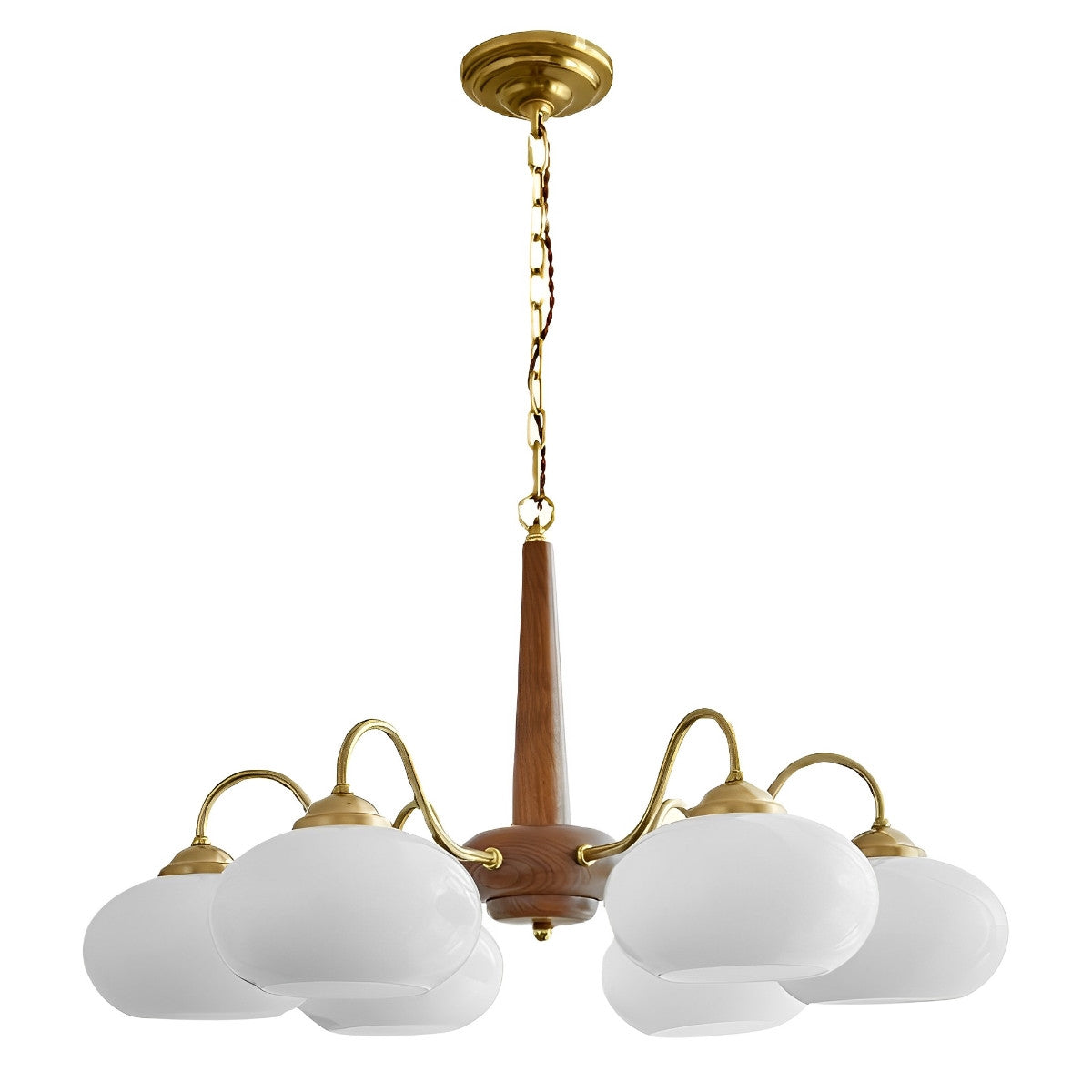 Nordic Glass Wood Metal Chandelier Hanging Lights