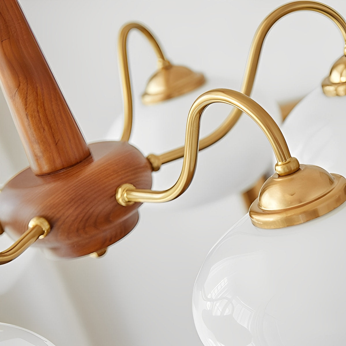 Nordic Glass Wood Metal Chandelier Hanging Lights