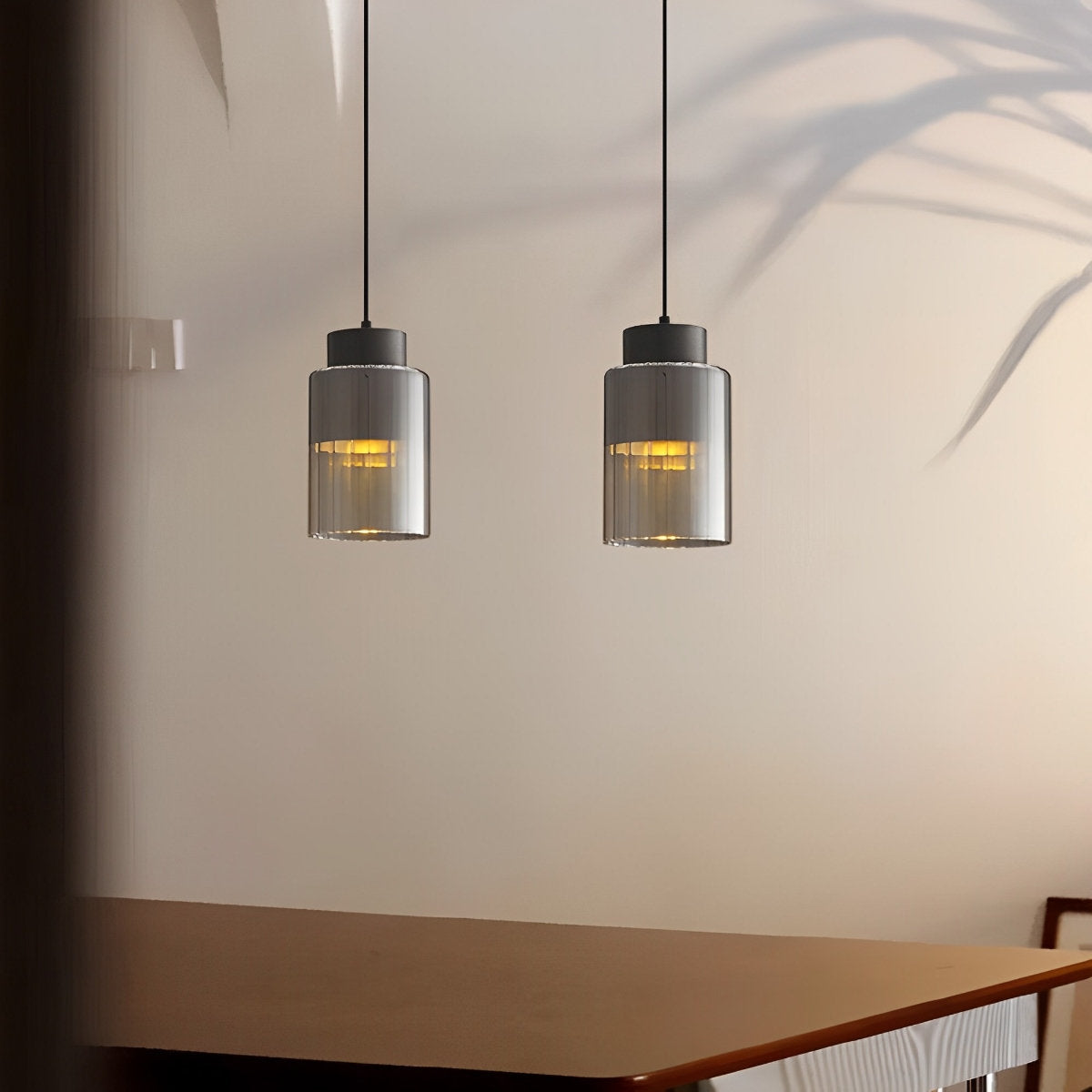 Modern Minimalist Chandelier Glass Brass Bedside Lighting