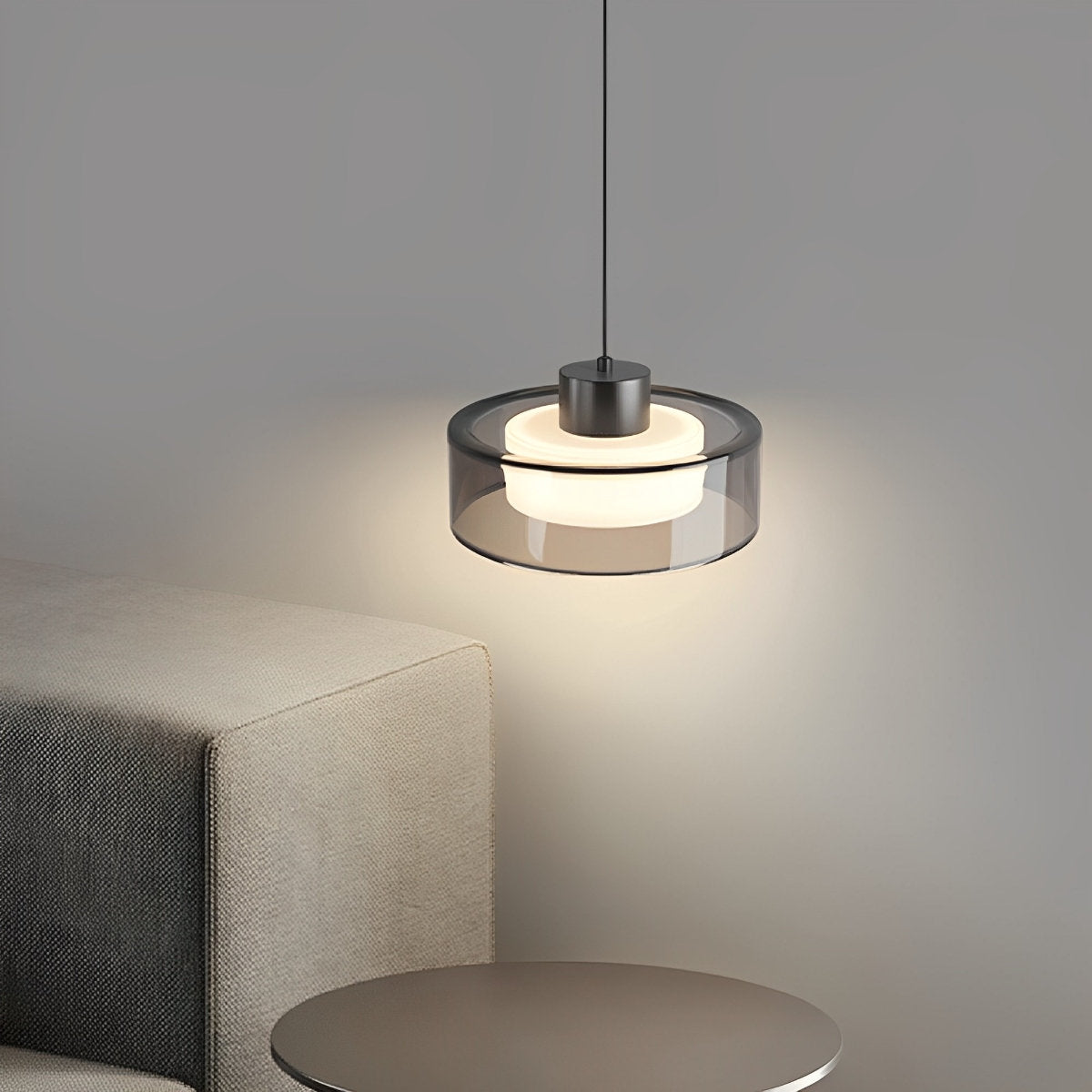 Modern Minimalist Chandelier Glass Brass Bedside Lighting