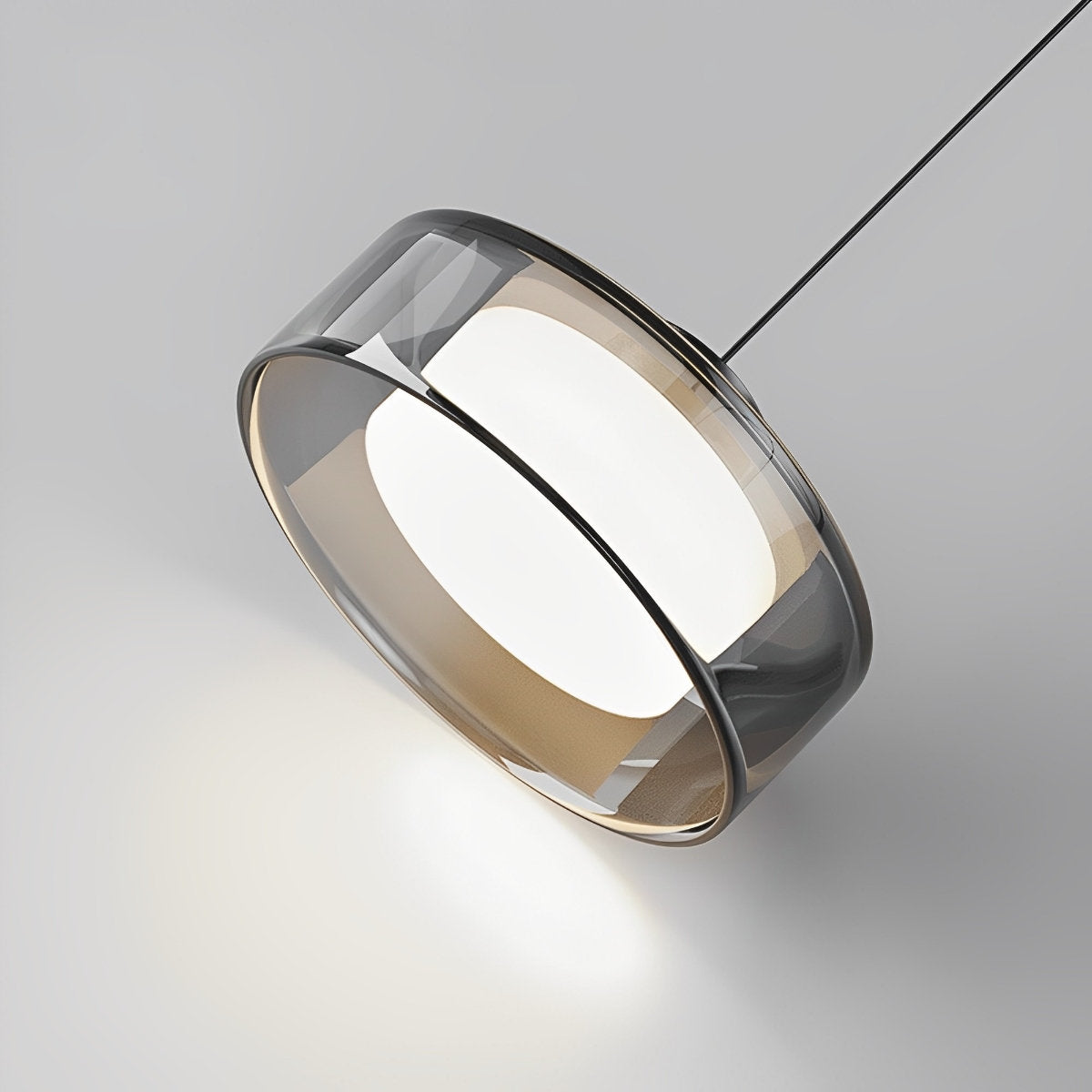 Modern Minimalist Chandelier Glass Brass Bedside Lighting