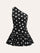 One-Shoulder Polka Dot Peplum Dress
