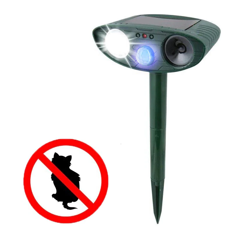 Solar Ultrasonic Cat Repeller – Outdoor Motion Sensor Animal Deterrent