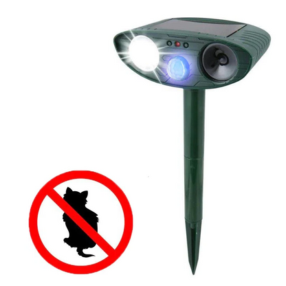 Solar Ultrasonic Cat Repeller – Outdoor Motion Sensor Animal Deterrent