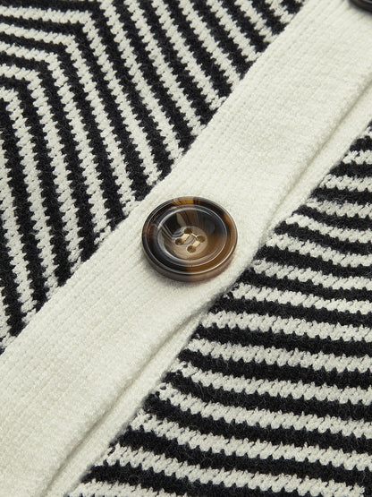 Oversized Herringbone Cardigan