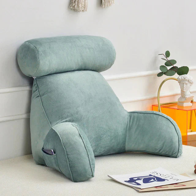 Reading Pillow with Arms – Backrest Support Cushion for Bed & Couch