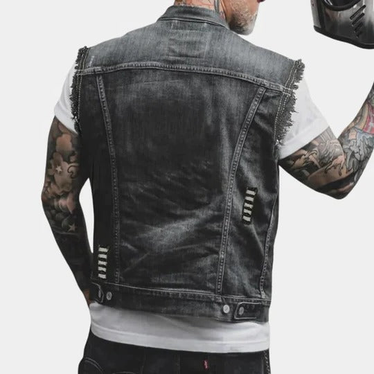 Retro Denim Vest For Men