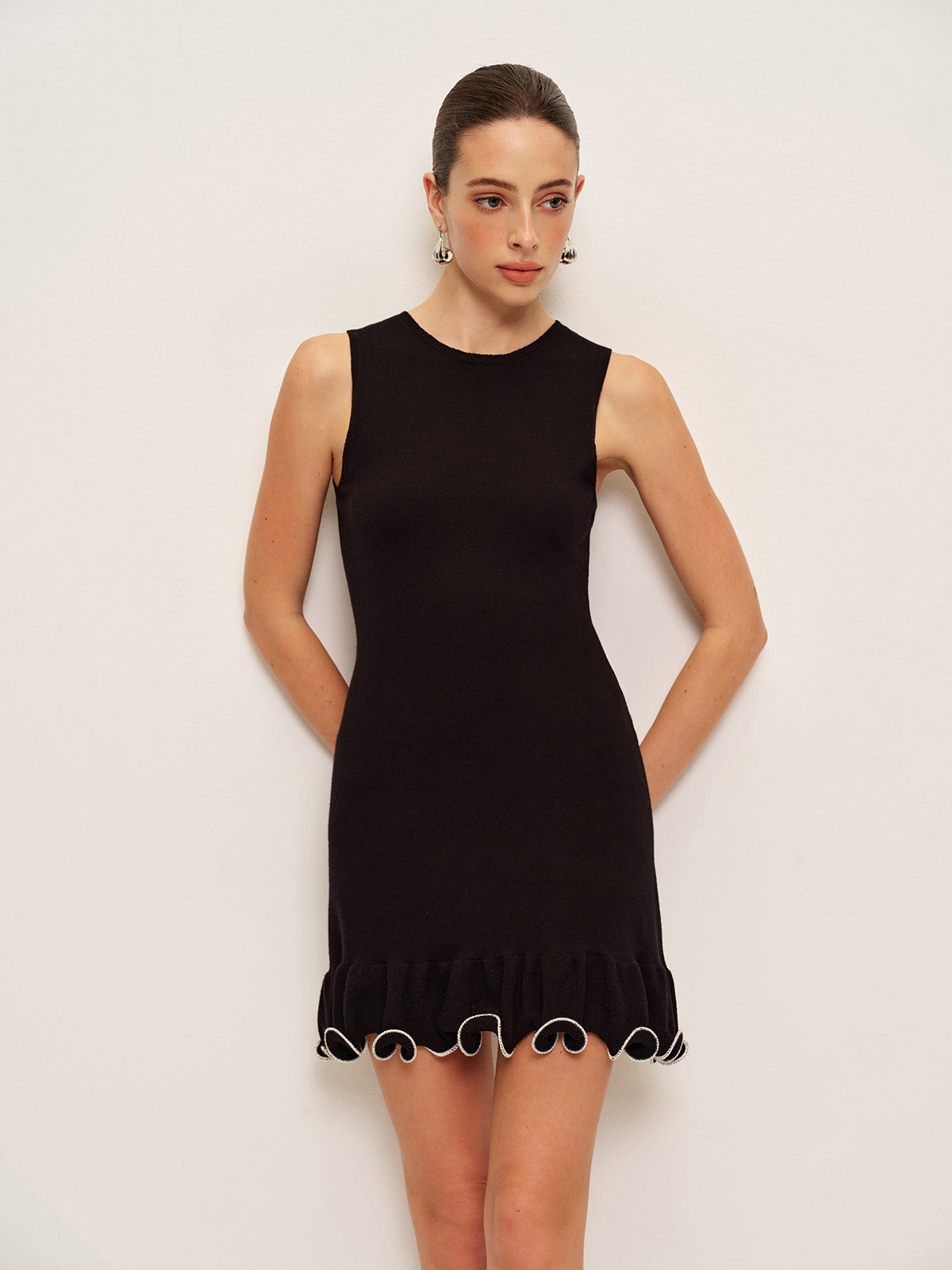 Ruffled Sleeveless Dress