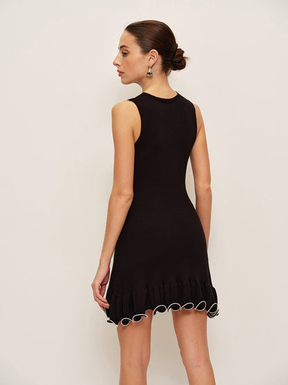 Ruffled Sleeveless Dress