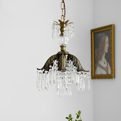 Rustic Retro Flower Crystal Chandelier Lighting