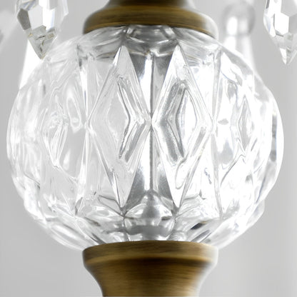 Rustic Retro Flower Crystal Chandelier Lighting