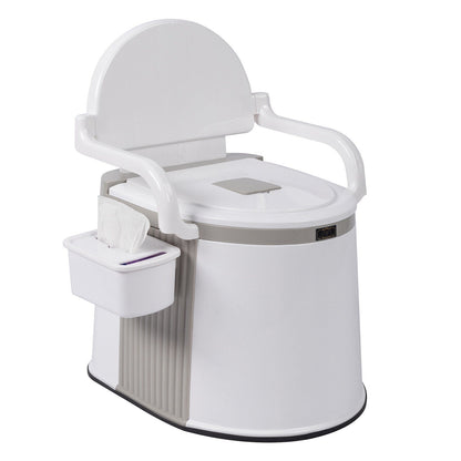 Portable Camping Toilet for Adults – Freestanding Travel Potty with Handrails