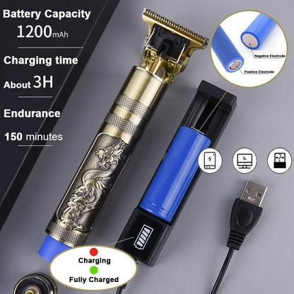 Rechargeable Professional T-Blade Barber Set | Cordless Barber Clippers