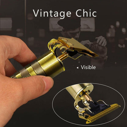 Rechargeable Professional T-Blade Barber Set | Cordless Barber Clippers