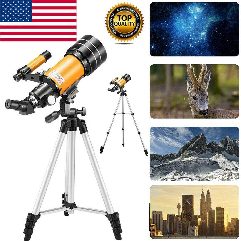 70mm Refractor Telescope for Kids – Beginner Star Gazing Telescope with Adjustable Tripod