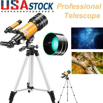 70mm Refractor Telescope for Kids – Beginner Star Gazing Telescope with Adjustable Tripod