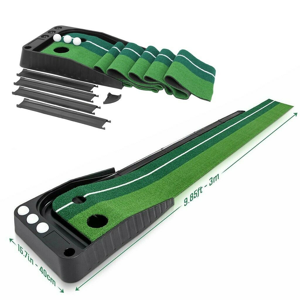 Indoor golf putting green 10' automatische terugkeer oefenmat