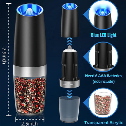 Electric Salt And Pepper Grinder 2 Pack