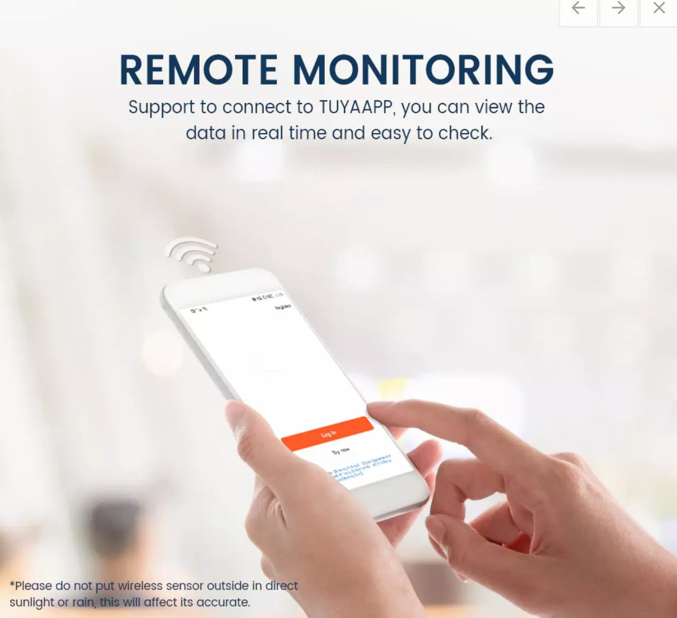 Smart Wifi temperatur- og fuktighetsmåler