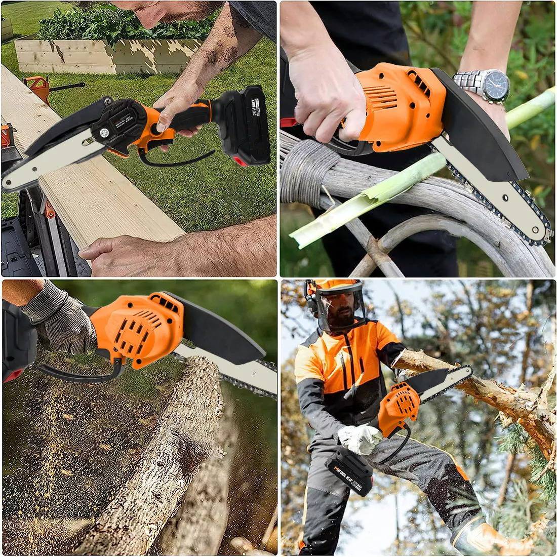 Draadloze mini elektrische kettingzaag