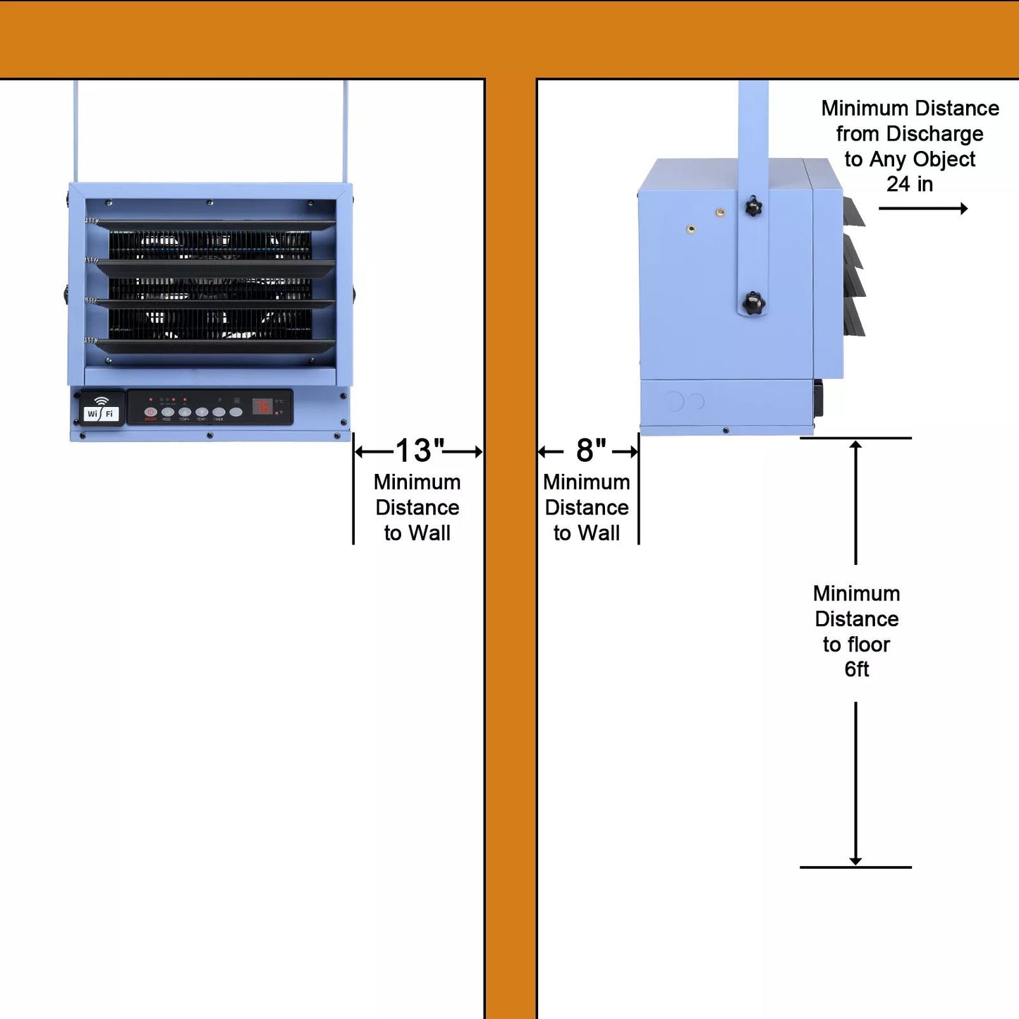Electric Garage Heater – Wall Mounted Shop Heater for Fast, Efficient Heating
