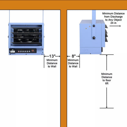 Electric Garage Heater – Wall Mounted Shop Heater for Fast, Efficient Heating