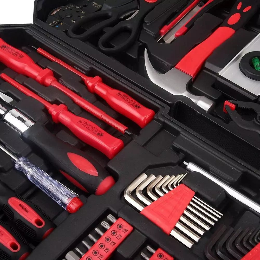 Kompletny zestaw narzędzi mechanicznych z pudełkiem