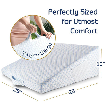 Adjustable Memory Foam Wedge Pillow with Cooling