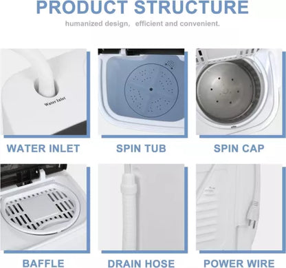 Mini twin-tub wasmachine