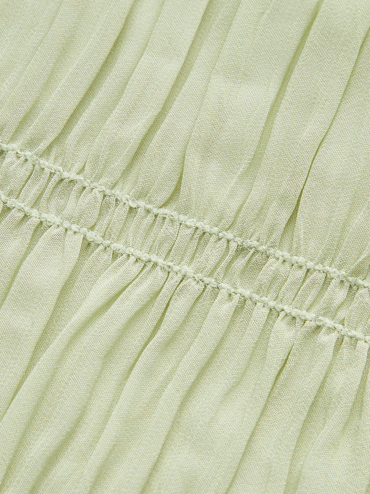 Semi-Sheer Strappy Pleated Dress