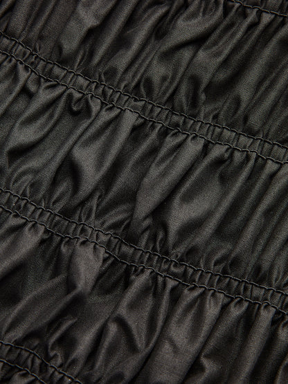 Shirred Tie-Strap Dress