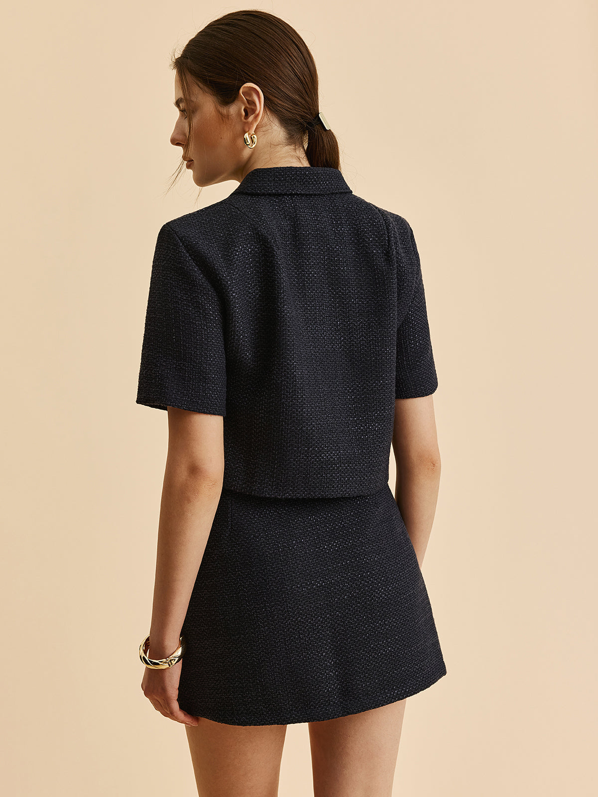 Short-Sleeve Pockets Jacket