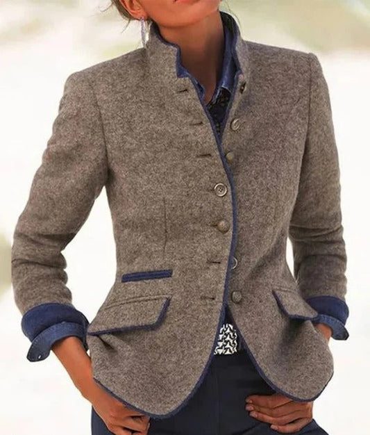 Solid color women's jacket
