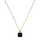 Square Onyx Gemstone Necklace, 925 Silver, 18K Gold Plated