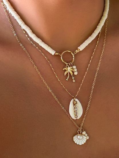Triple Strand Shell Necklace