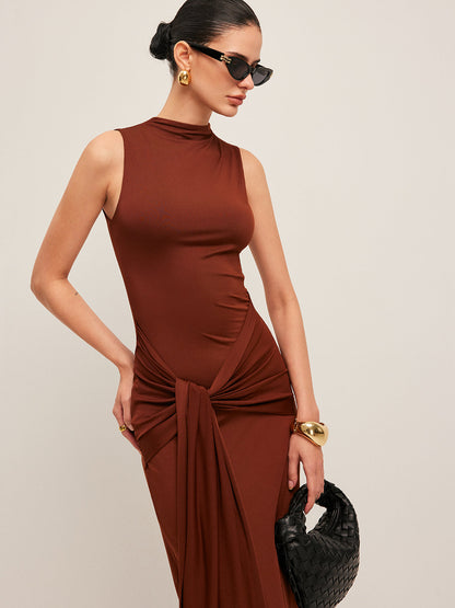 Twisted Knot Sleeveless Dress
