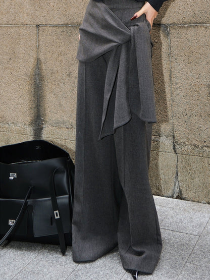 Utility Mid-Waist Knotted Design Pants