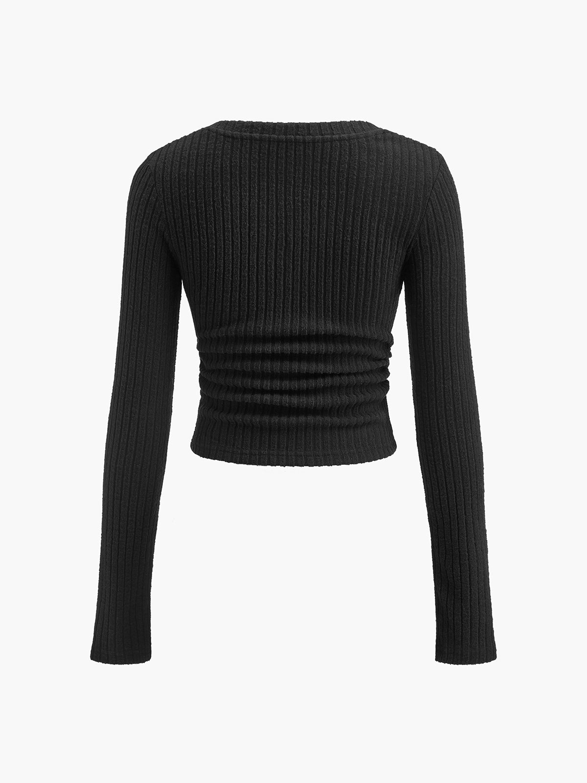 V-Neck Ribbed Skinny T-Shirt