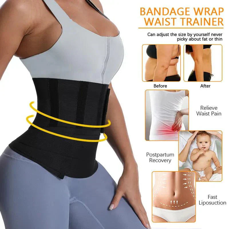 Adjustable Waist Wrap Belt – Body Shaper & Waist Trainer for Women