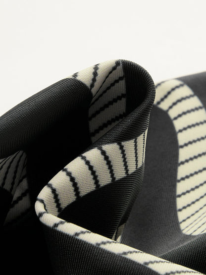 Wave Pattern Triangle Bikini Set