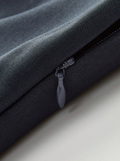 Wide Collar Detail Pleated Dress