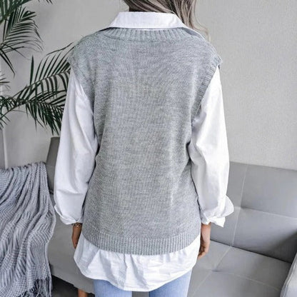 Women's V-Neck Knitted Cardigan