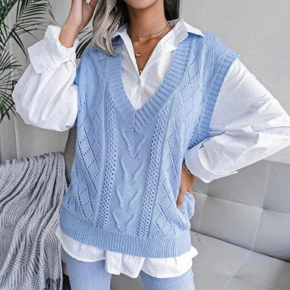 Women's V-Neck Knitted Cardigan