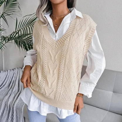 Women's V-Neck Knitted Cardigan